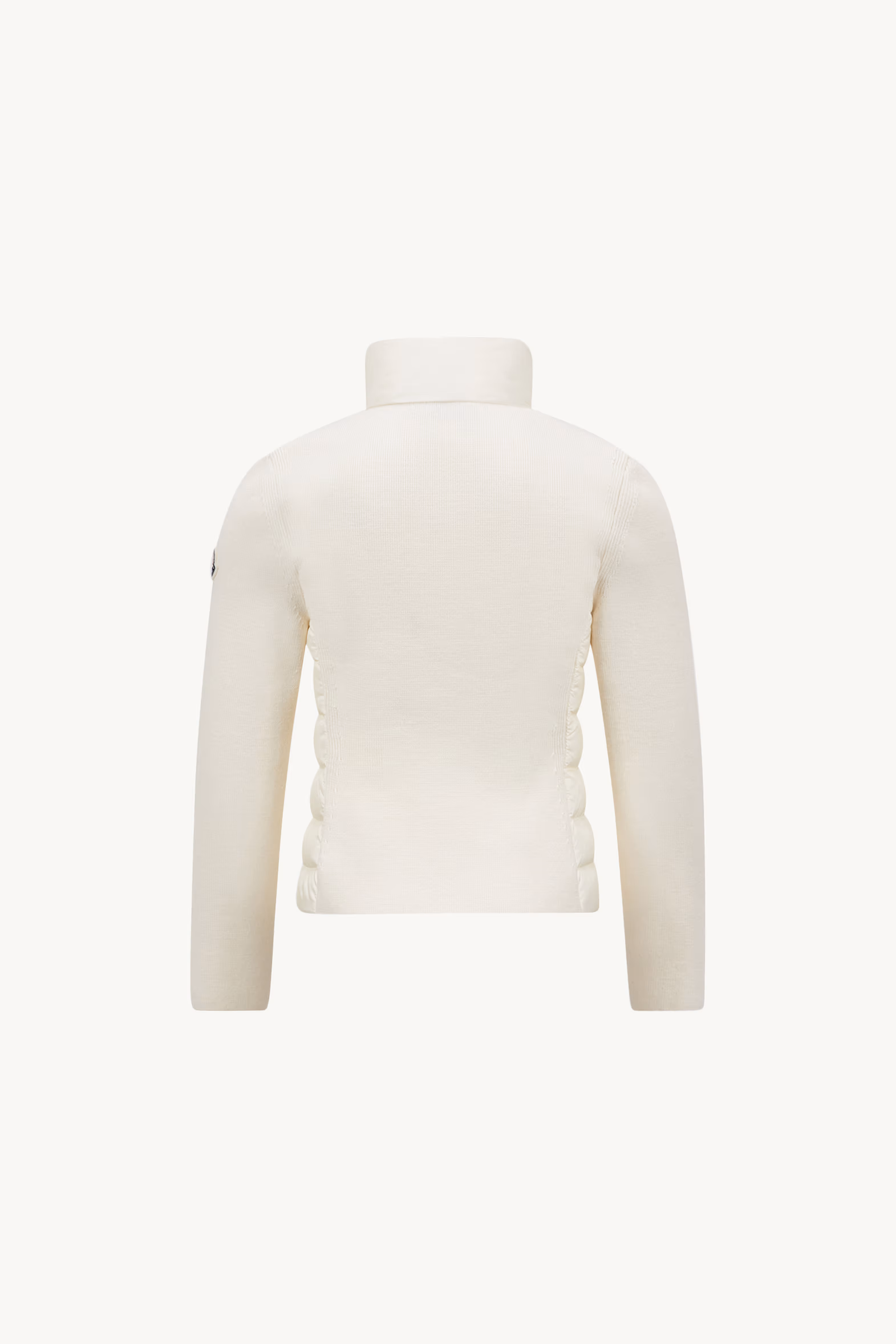 Cárdigan con cremallera acolchado de lana Niña Blanco Moncler 3